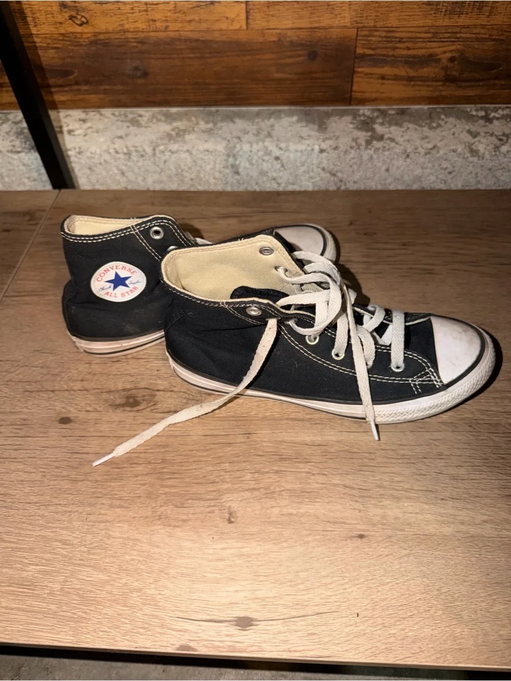Converse Black and White High Top Sneakers